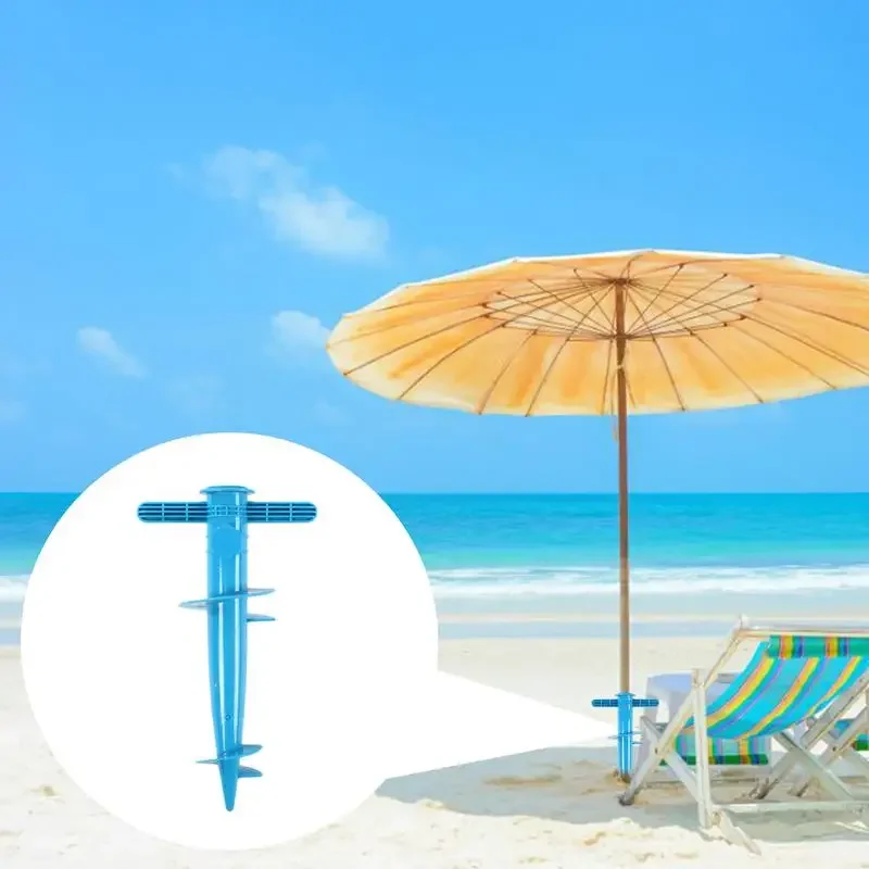 Adjustable Beach Umbrella Sand Anchor Portable Parasol beach sunshade Fastener Wind Resistant Safe Umbrella Stand For The Beach