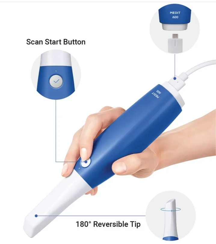 

New Medit I600 Medit I700 Intraoral Scanner Real Color with Fast Precise Scanning & Remote Button for Dental Clinics and Labs
