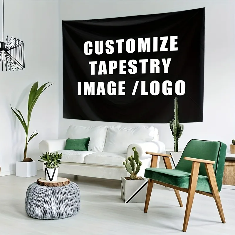 1 Custom Tapestry | Personalized Photo Tapestry, Logo Design, Oxford Fabric – Perfect for Anniversaries and Birthdays image 3