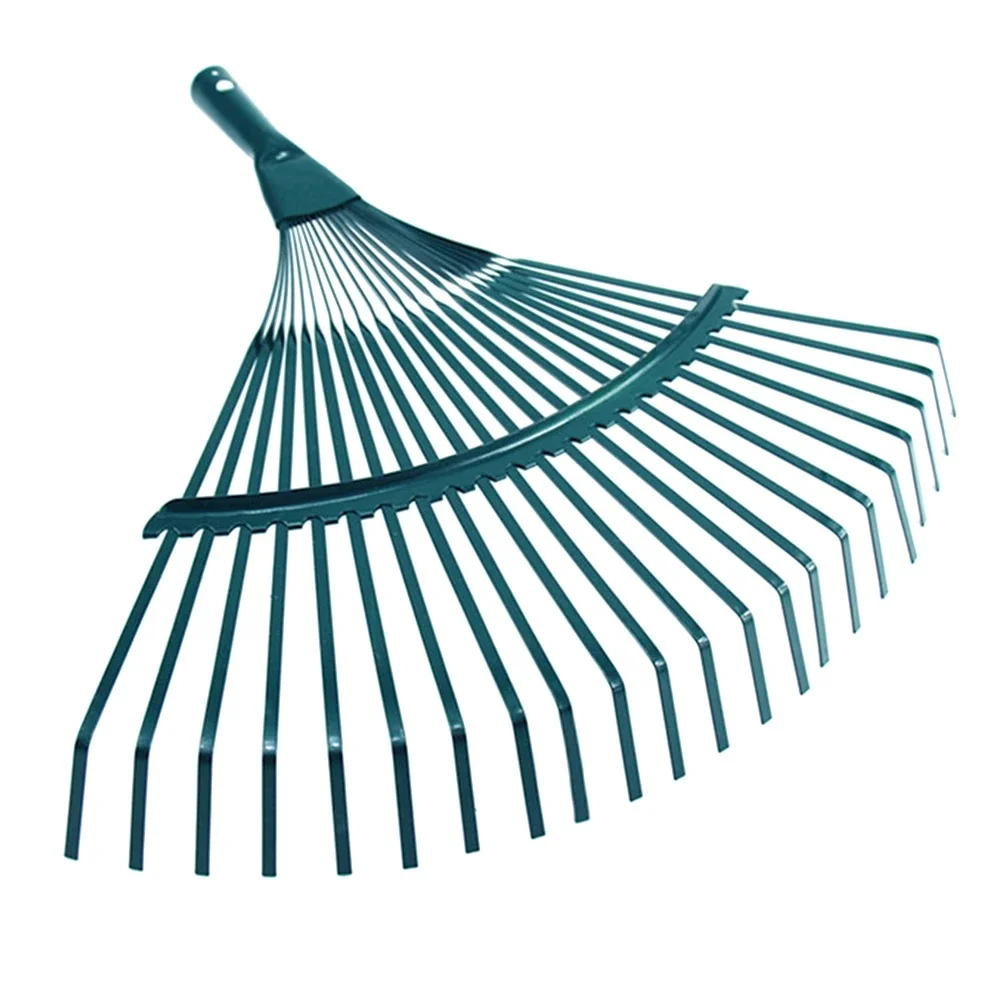 Râteau à feuilles de jardin, râteau agricole d'herbe, pot en fer Durable, râteau de jardin à 22 dents pour les jardiniers et les paysagers, outils fiables, 1 pièce