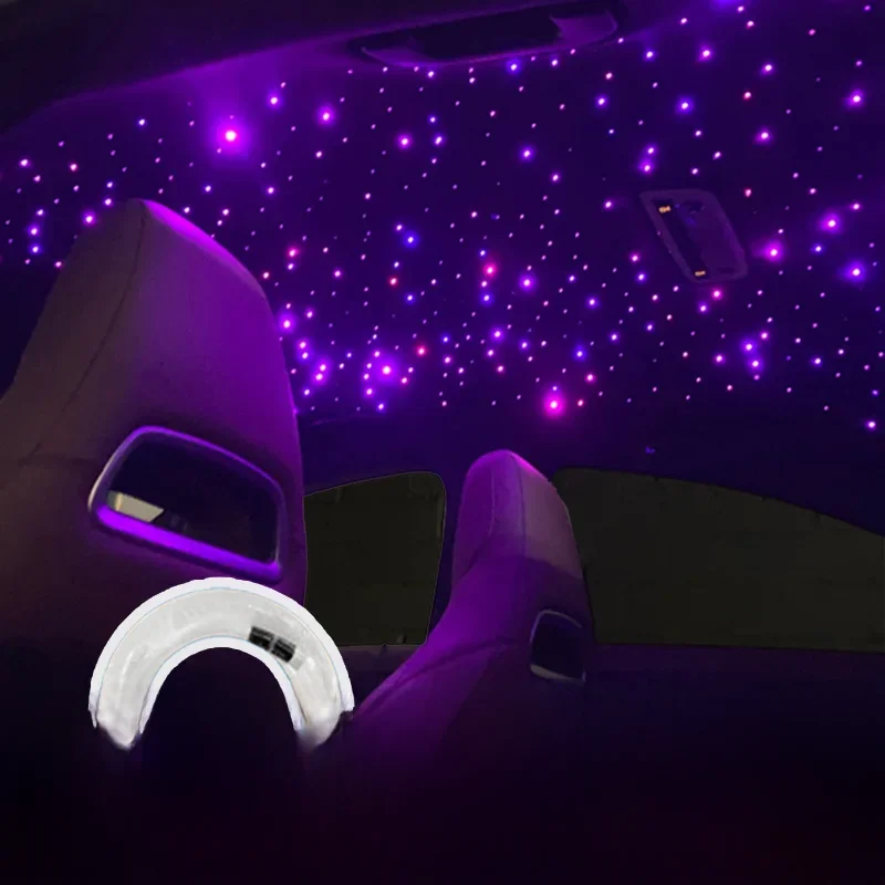 16W Twinkle Starry Sky Car Star Ceiling Light Światłowodowe światło Led Star Roof Interior Atmosphere Light Car Home Decor — zdjęcie 2