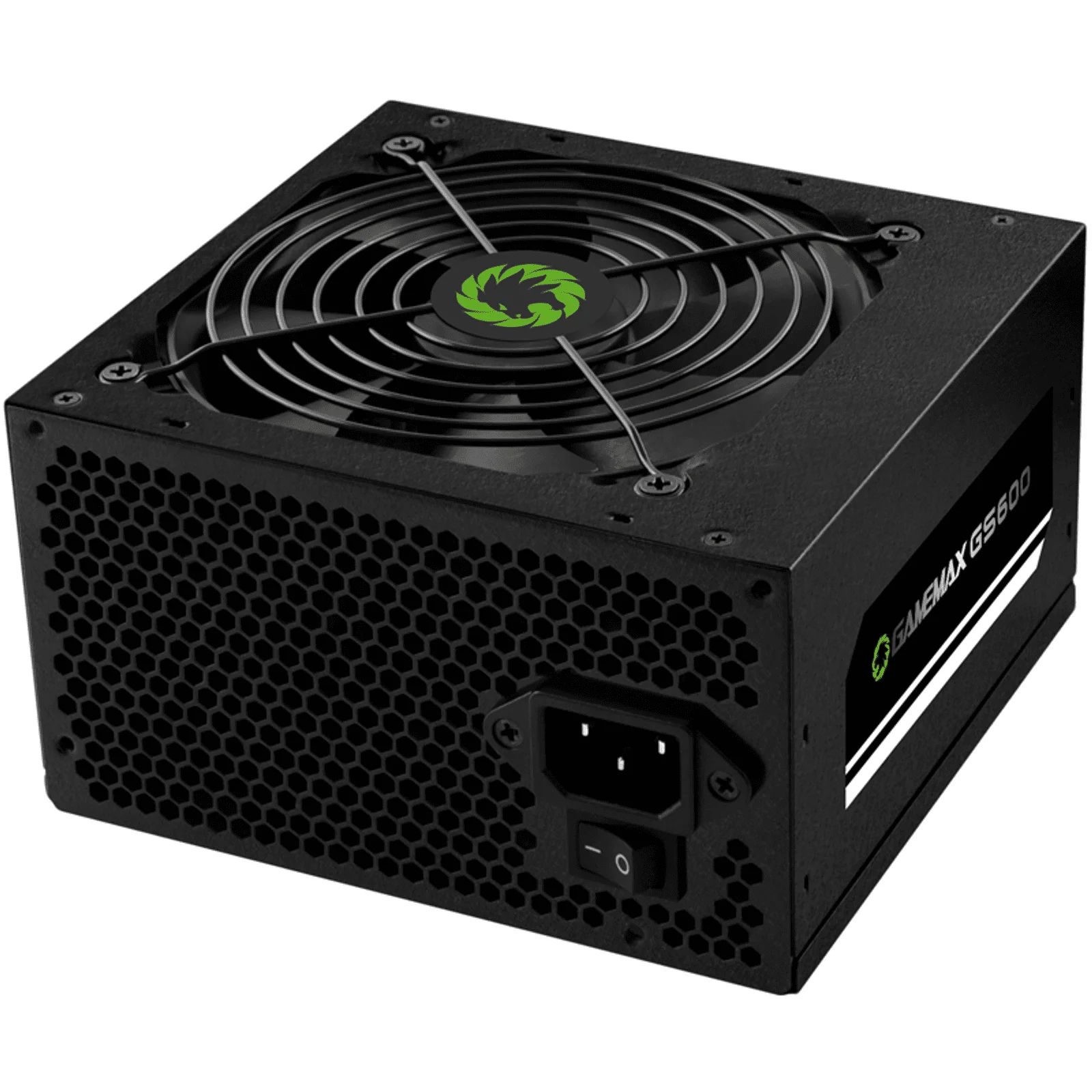 Fonte Gamemax GS600, 600W, 80 Plus White, PFC Ativo, Black