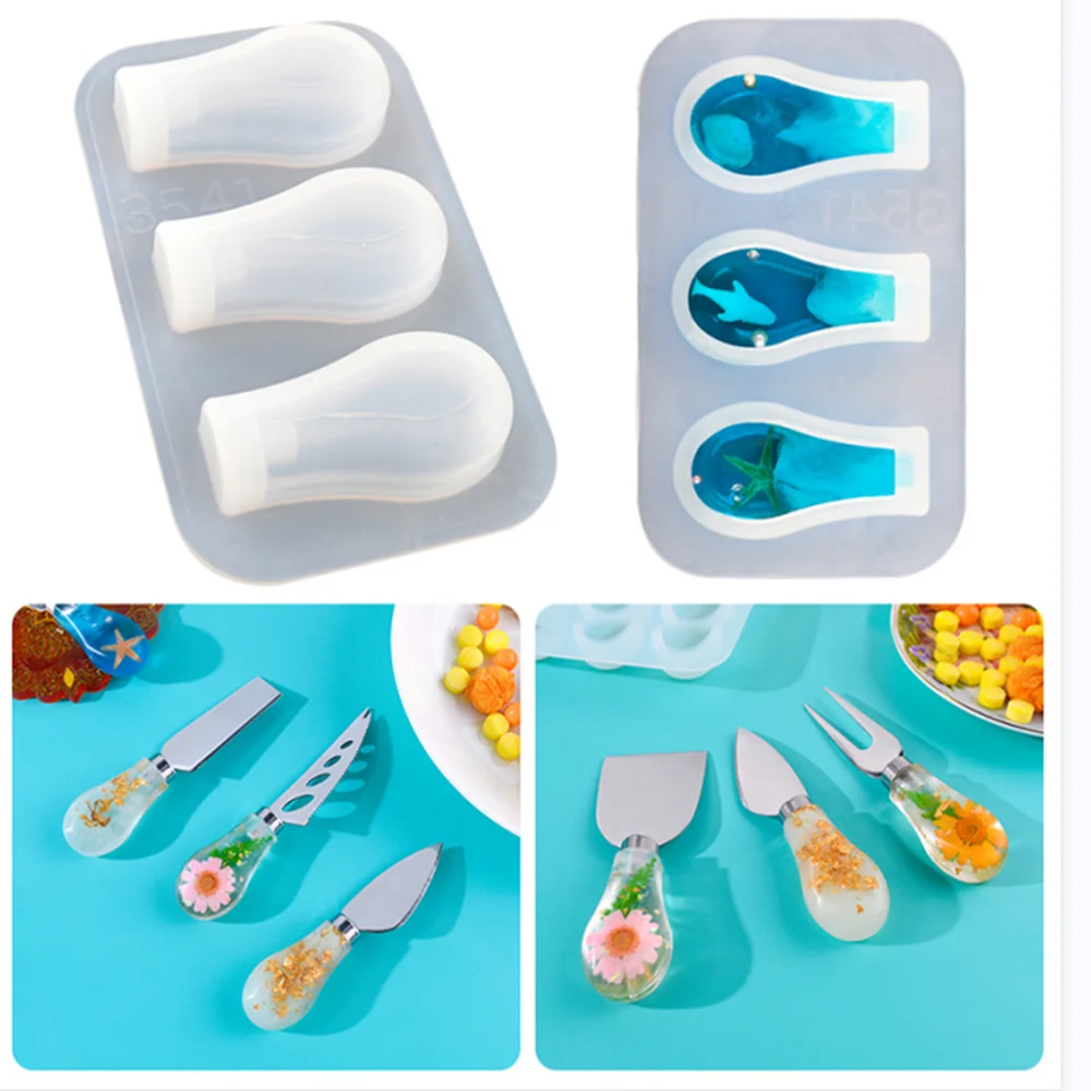 

DM217 Knife Handle Tray Silicone Resin Mold Cutting Board Molds for DIY Epoxy Resina Casting Craft Home and Kitchen Decor