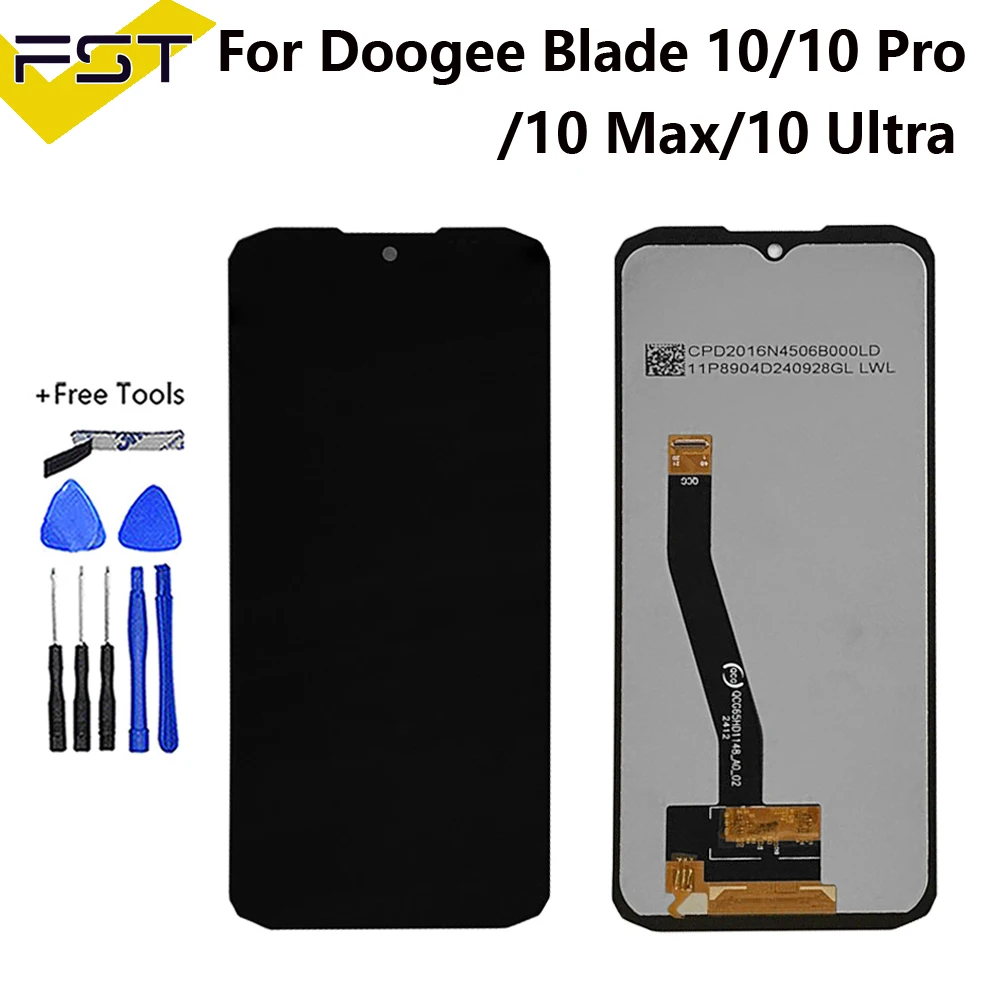 6.56''LCD Touch Screen Digitizer Assembly Replacement,New,100% Original Tested For Doogee Blade 10/10 Pro/10 Max/10 Ultra