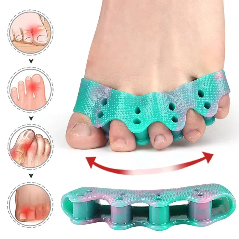 Séparateurs d'orteils en Silicone, 1 paire, ajusteur d'oignon Valgus, séparateur de Gel, marteau correcteur, protecteur, soulagement de la douleur au pied, redressage