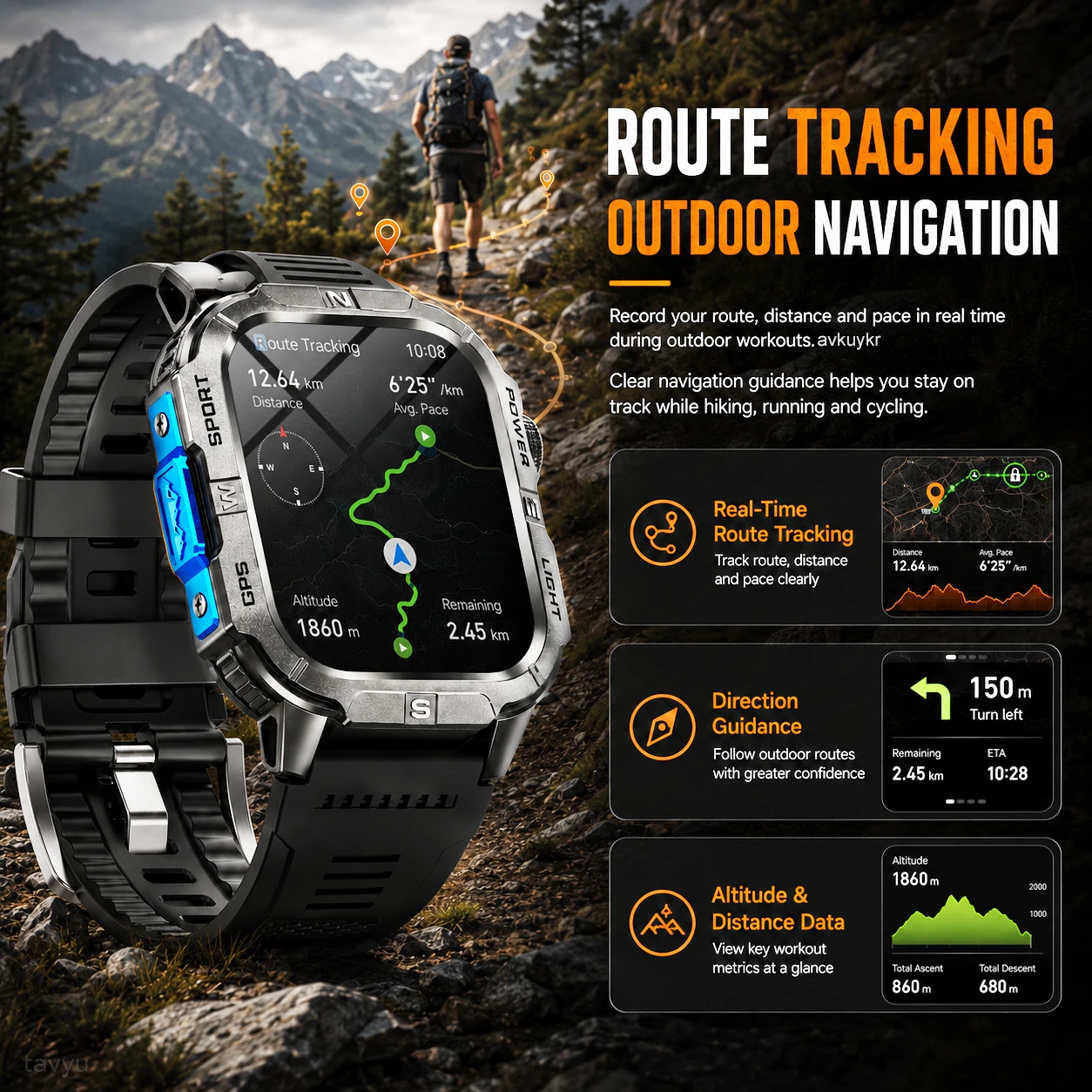 Built-in Precise GPS Military  - Sapphire Crystal Display review and price