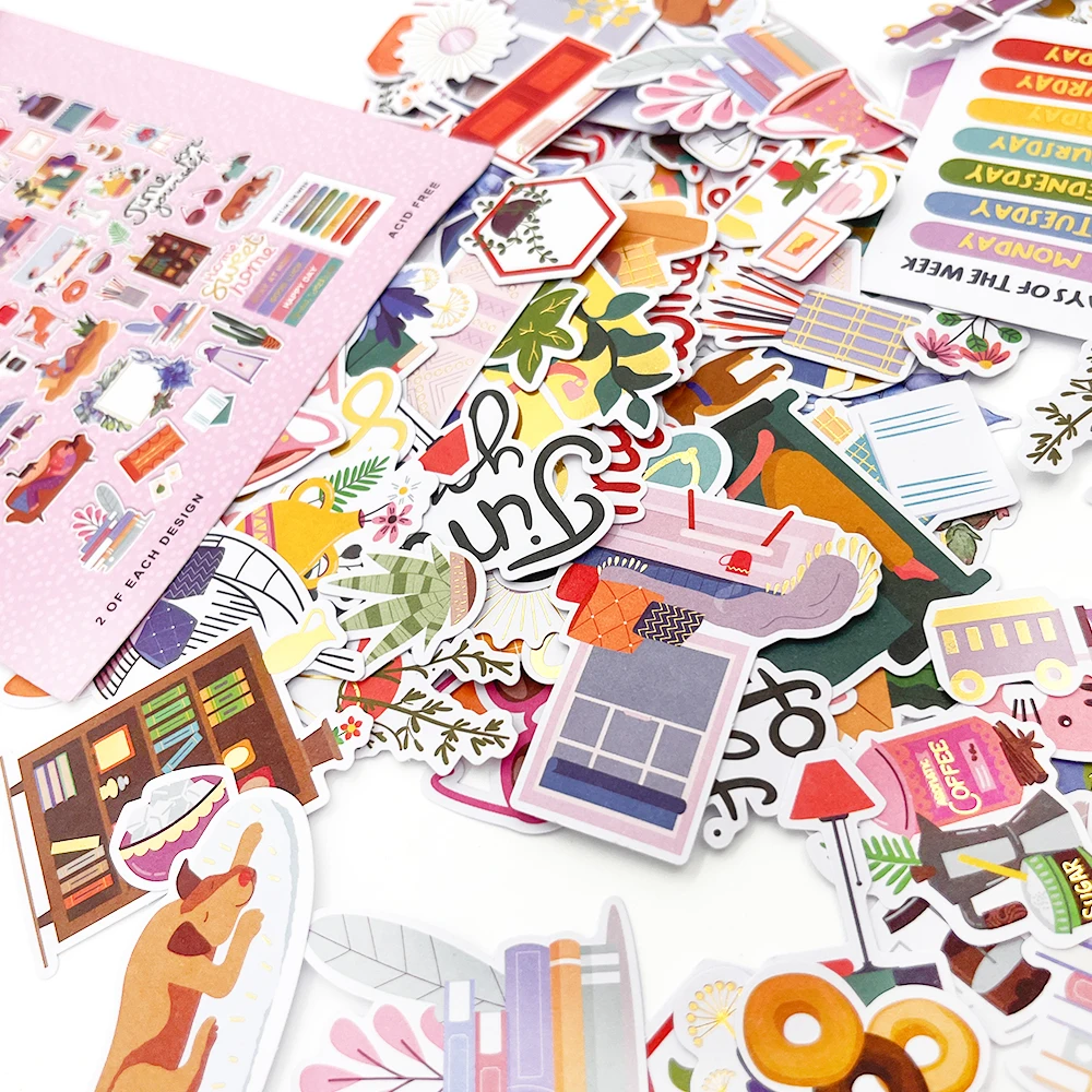 Creative Path 148 Stück Sweet Home Scrapbooking-Stanzformen, Relax Vacation Papier-Stanzformen, Ephemera für DIY-Kartenherstellung und Journaling – Detail 10