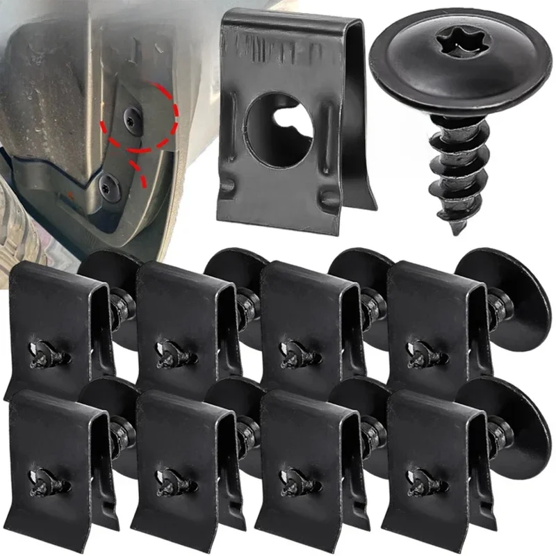Fixations à vis autotaraudeuses pour voiture, entretoises en métal en forme de U, Kit de vis autotaraudeuses, accessoires de Modification automobile et moto