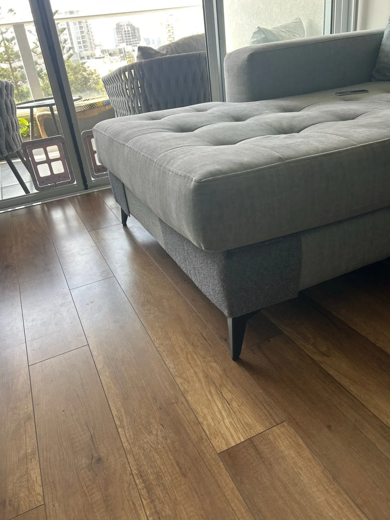 Customer review photo for Self-Adhesive Cat Scratch Furniture Protector