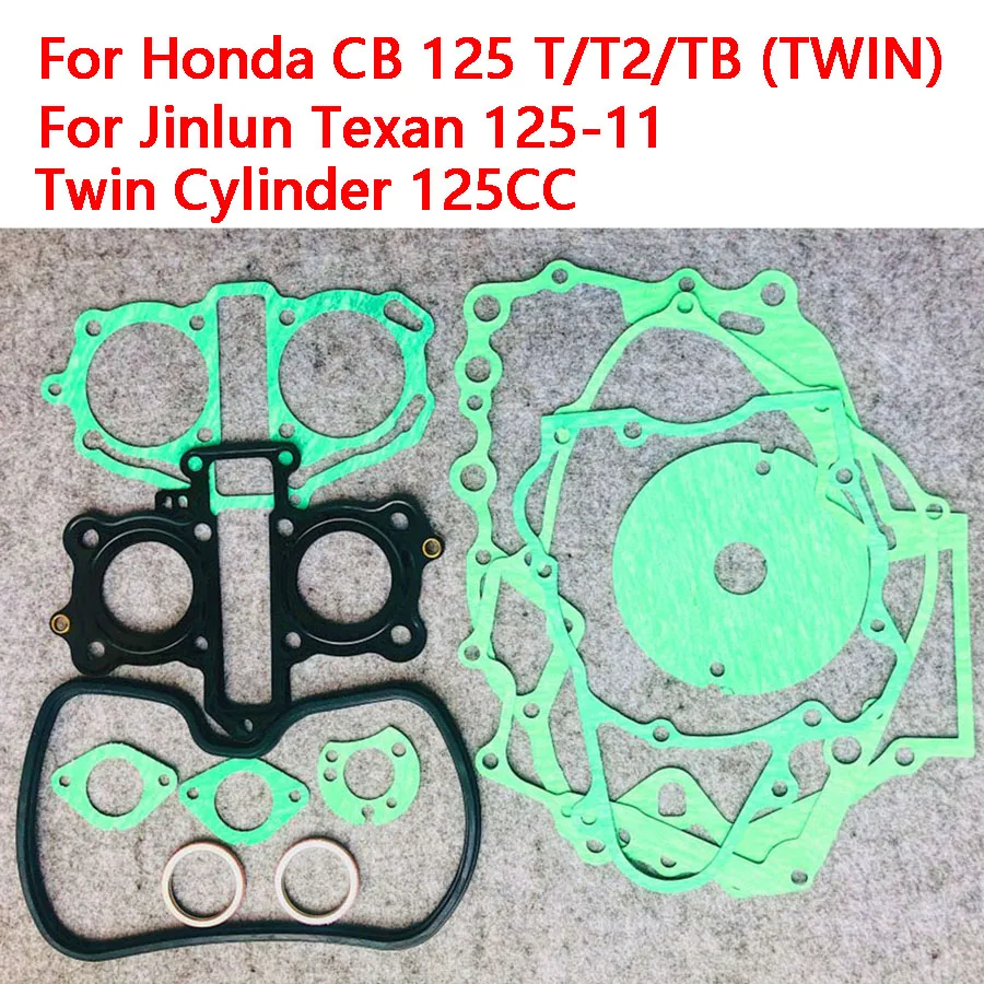 1 Set Motorcycle Full Gasket Kit For Honda CB 125 T T2 TB Twin Head Base Pad For Jinlun Texan 125-11 Twin Cylinder 125CC