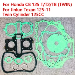 1 Set Motorcycle Full Gasket Kit For Honda CB 125 T T2 TB Twin Head Base Pad For Jinlun Texan 125-11 Twin Cylinder 125CC