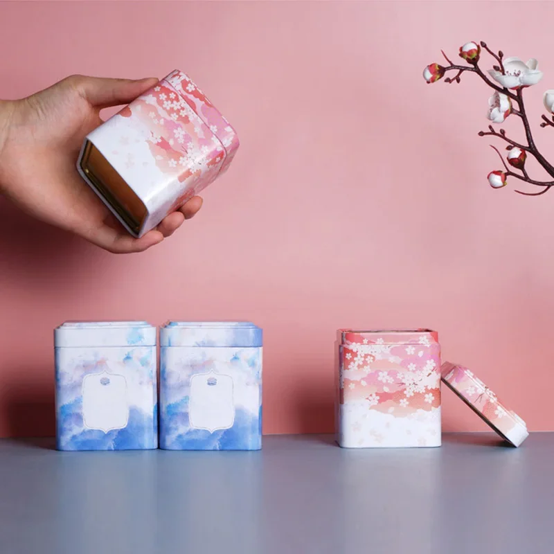 Boîtes en fer blanc universelles créatives, petites boîtes de thé, boîte de rangement pour thé vert parfumé aux bonbons