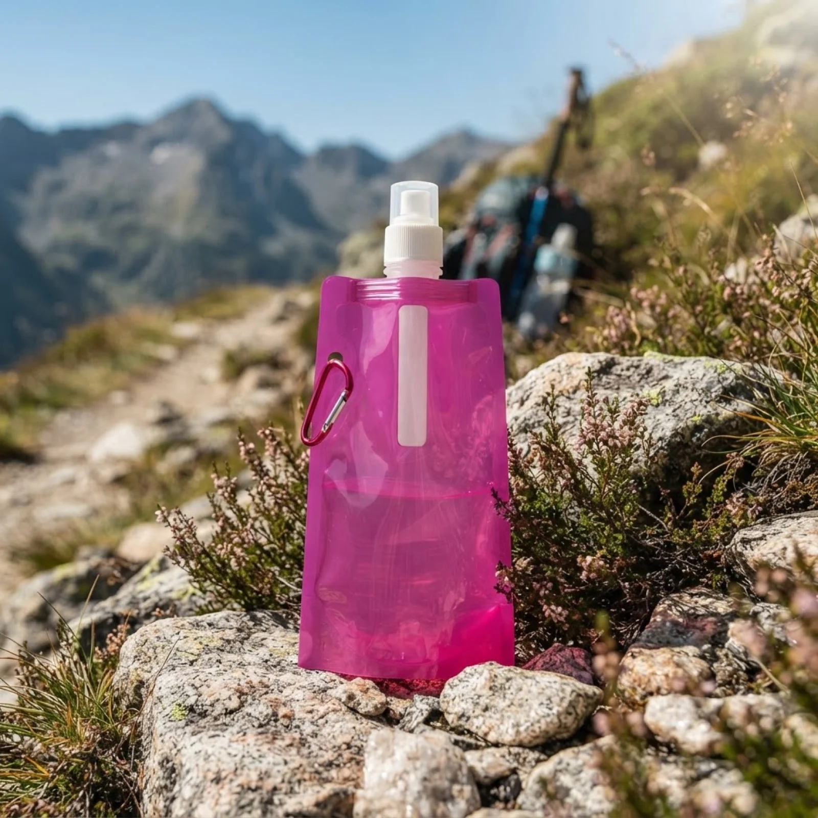 Vapur Portable Collapsible Water Bottle for Outdoor Sports and Hiking, Soft Flask 500ml