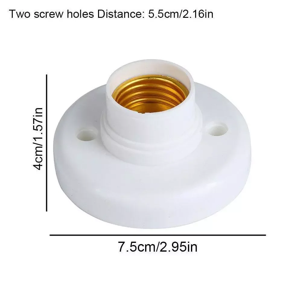 D76cm E27 ضوء لمبة حامل قاعدة D118mm المسمار مقبس الإضاءة البلاستيك الأبيض مصباح حامل ل قلادة LED توفير الطاقة المتوهجة