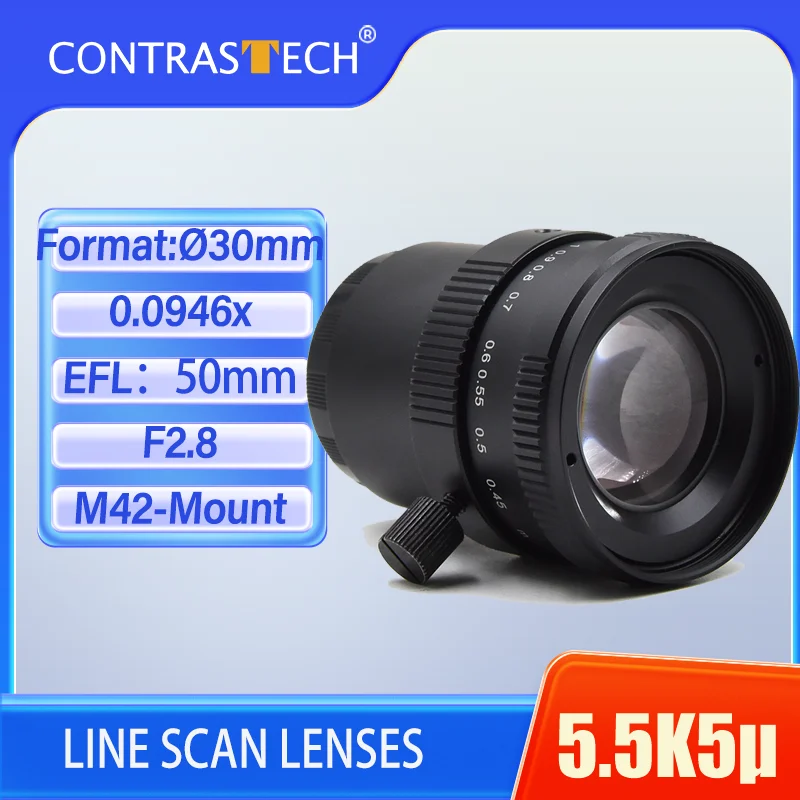 

5.5K5μ Line Scan LensHigh Resolution 50mm Focal Length M42 Mount Line Scan Lens For Industrial Imaging CCTV Lenses