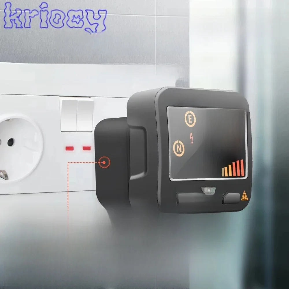 AC11 cyfrowy inteligentny tester gniazd test napięcia gniazdo detektor uziemienia linia zerowa kontrola fazy Rcd NCV Test wtyczka US/UK/EU/AU — zdjęcie 2