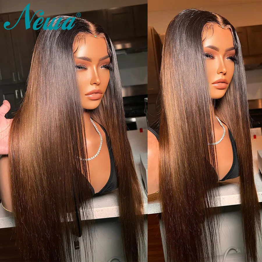 

Newa Hair 360 Full Lace Wig 100% Human Hair 13x6 HD Lace Frontal Wig Transparent Lace Straight Hair Lace Front Wig Colored Wigs