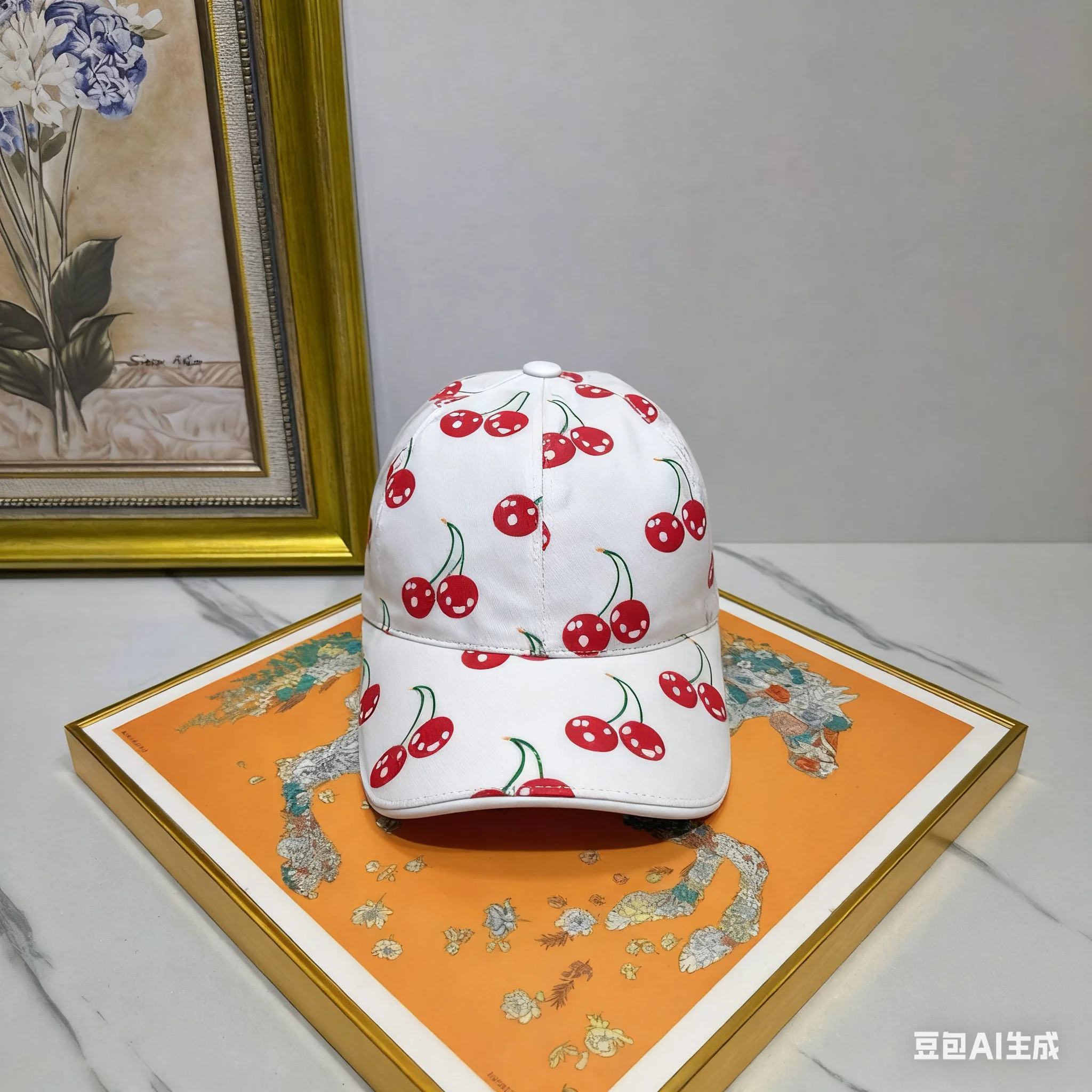 

2025 New Versatile Slimming Figure-hugging Baseball cap, denim, cherry cotton