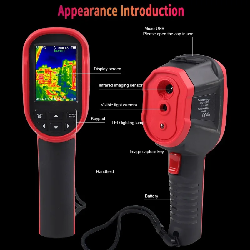 TOOLTOP ET692B Handheld  Infrared & Visible Light Thermal Imager 160*120 Thermal Camera 25Hz Floor Heating Power Circuit Repair