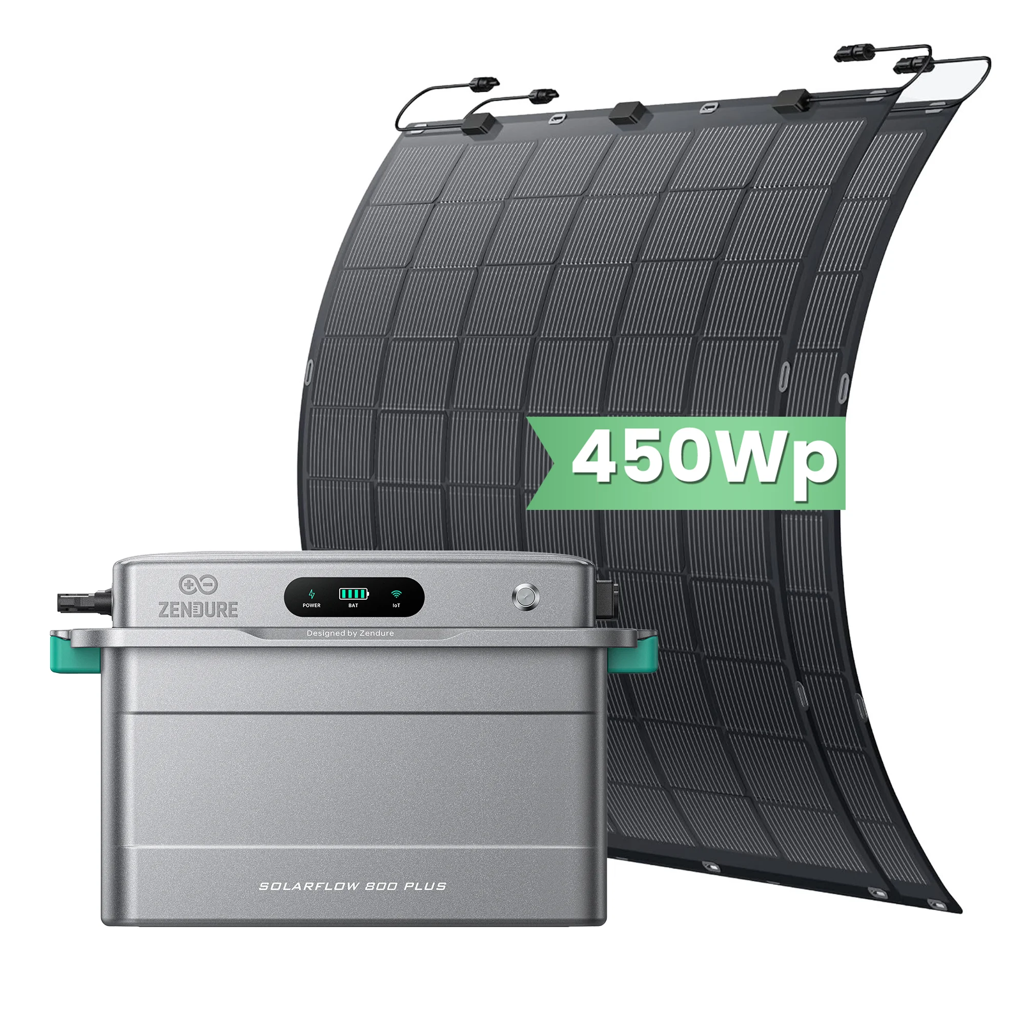 Zendure SolarFlow 800 Plus 1.92kWh mit 450W Solarmodule, Balkonkraftwerk Speicher Set, 0% MwSt.