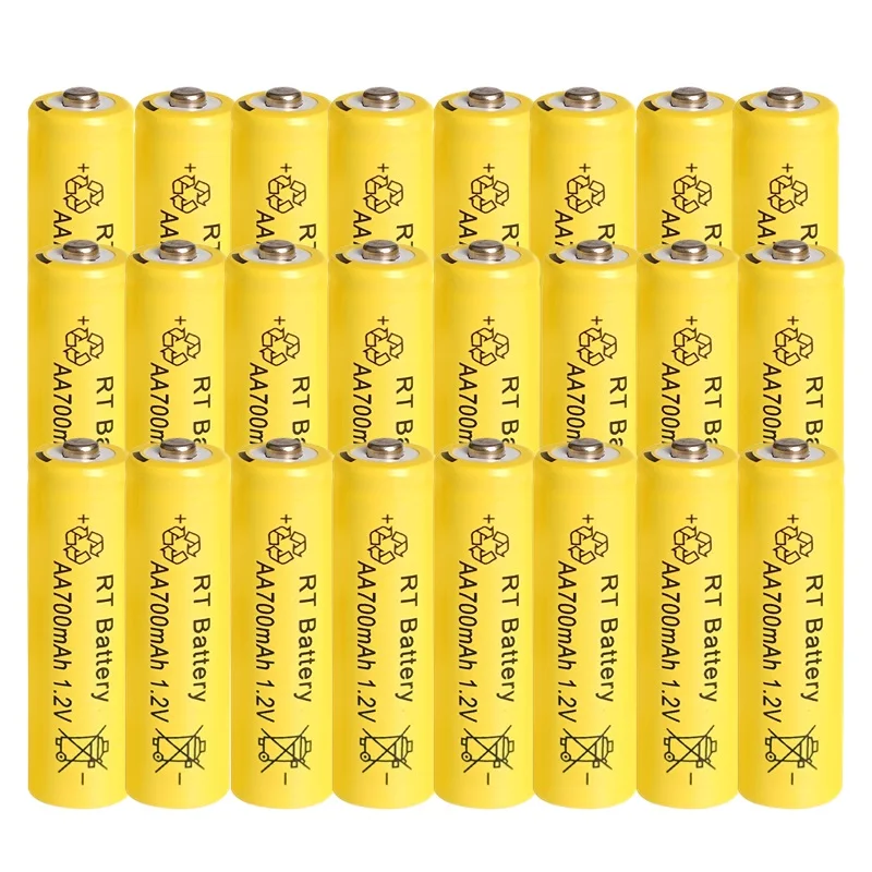 4/8/12/24pcs AA Battery 700mAh Rechargeable Batteries 1.2V  Button Top for Clocks Mice Computers Toys