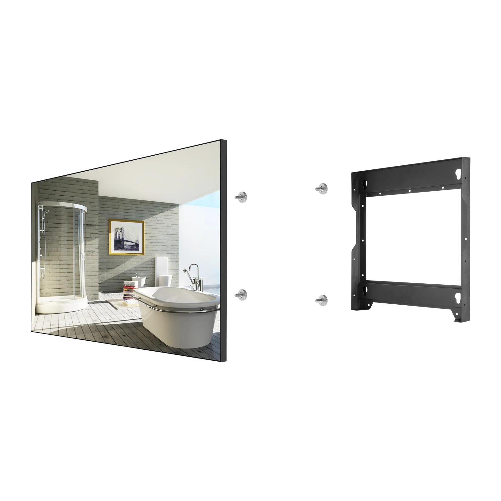 42 inches Smart webOS Mirror Bathroom Waterproof LED TV for SPA Hotel Salon in Wall Vanishing Voice Control WiFi Bluetooth