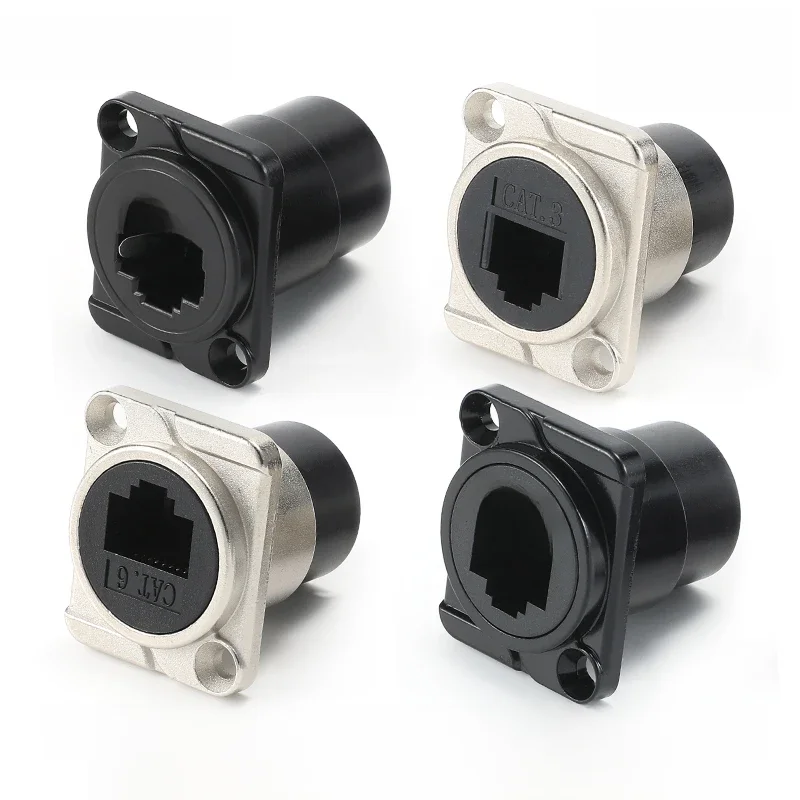 AVSSZ CAT6A CAT6 RJ45 Złącza kabla sieciowego Metalowy adapter sygnału danych Moduł danych komputerowych Kształt D Rozmiar montażowy 23,7 mm-24 mm — zdjęcie produktu 7