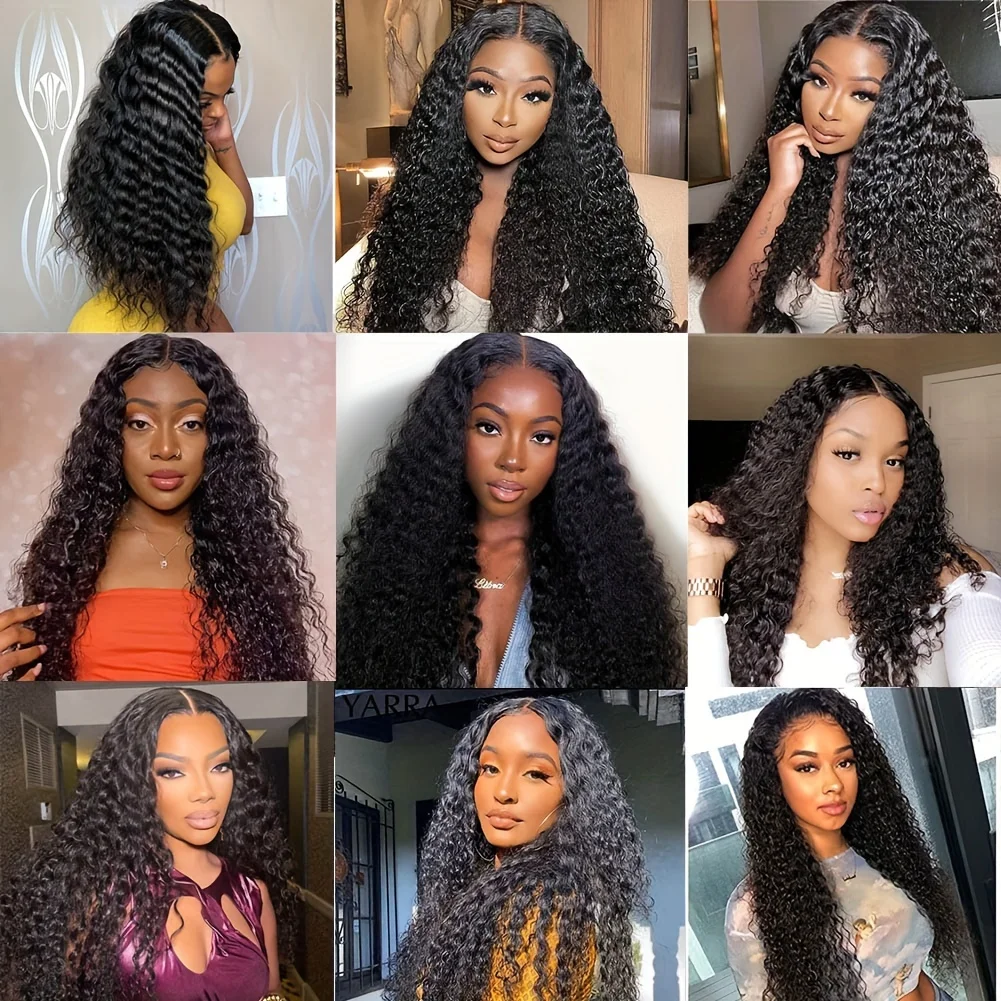 Clearance Sale Kinky Curly Human Hair 4x4&5x5 Lace Front Wigs Curly Wave Real Hair Lace Closure Wigs With Baby Hair Pre Pluck