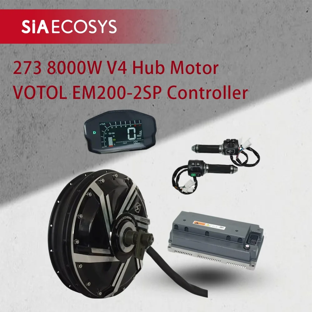 

QSMOTOR QS273 8000W Powerful High Speed Spoke Hub Motor V4 72V 120kph Fast Discharge with EM200-2 Controller Conversion Kit