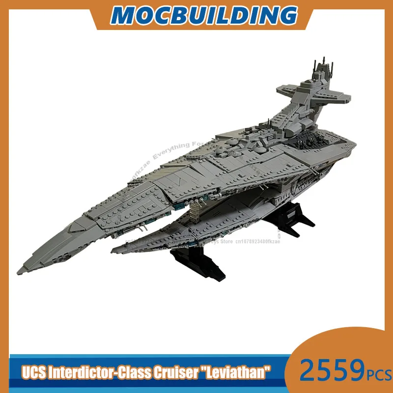 

Конструктор UCS Interdictor-Class Cruiser "Leviathan" MOC, 2559 деталей, сборная модель космического корабля, коллекционная серия, рождественские игрушки и подарки