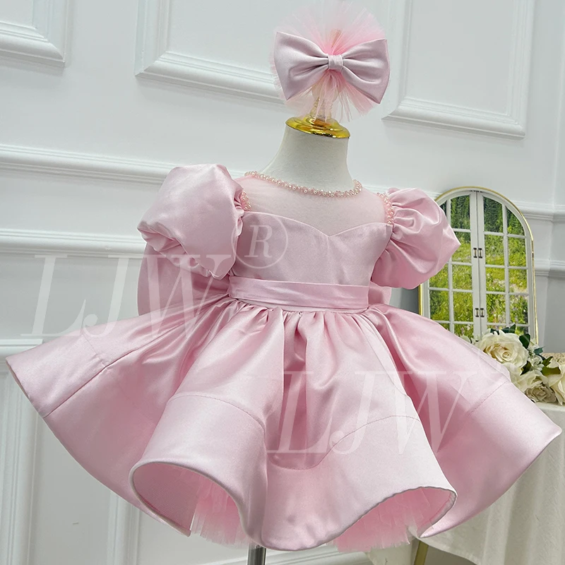 فستان عيد ميلاد الطفل فستان الأميرة بأكمام منتفخة للفتيات الذين تتراوح أعمارهم بين 1-12 سنة فستان مسابقة الجمال للفتيات فستان فتاة الزهور #5