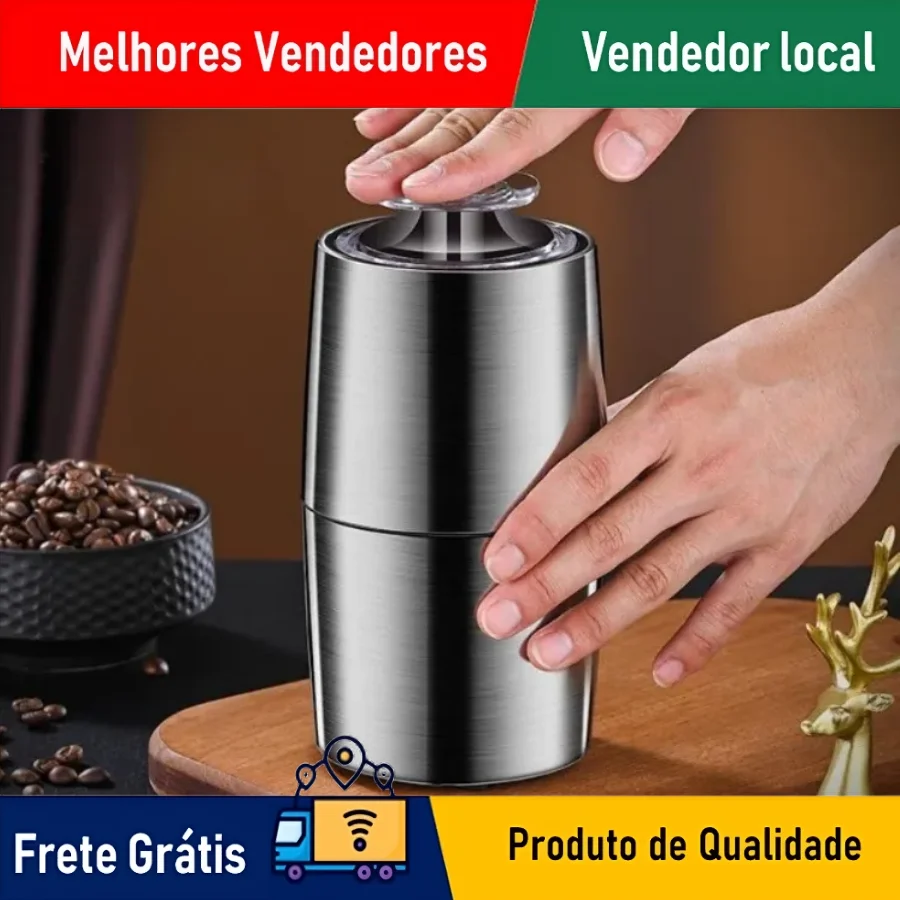 Moedor de café elétrico grãos de café lâmina moedores especiarias secas misturador processador moagem alimentos inox
