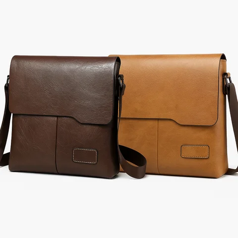PU Leather Messenger Bag – Lightweight-Business-Ready and Stylish