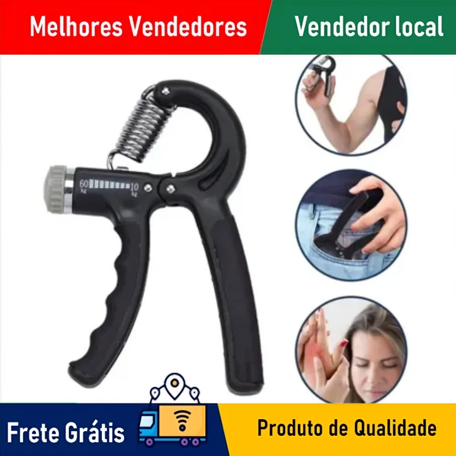 SKYTUR STORE - Hand Grip Mola Com Ajuste 5kg A 60kg Fisioterapia FitForça - ENVIO RAPIDO PARA TODO BRASIL