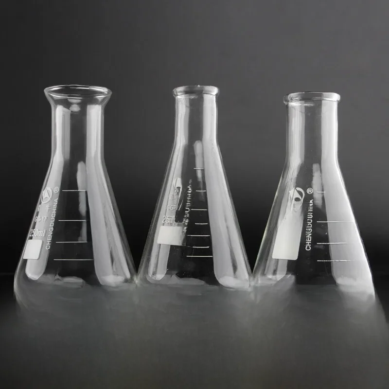 1 sztuka 50 ml-1000 ml stożkowa kolba Erlenmeyera ze szkła borokrzemowego do laboratorium chemicznego — zdjęcie 2