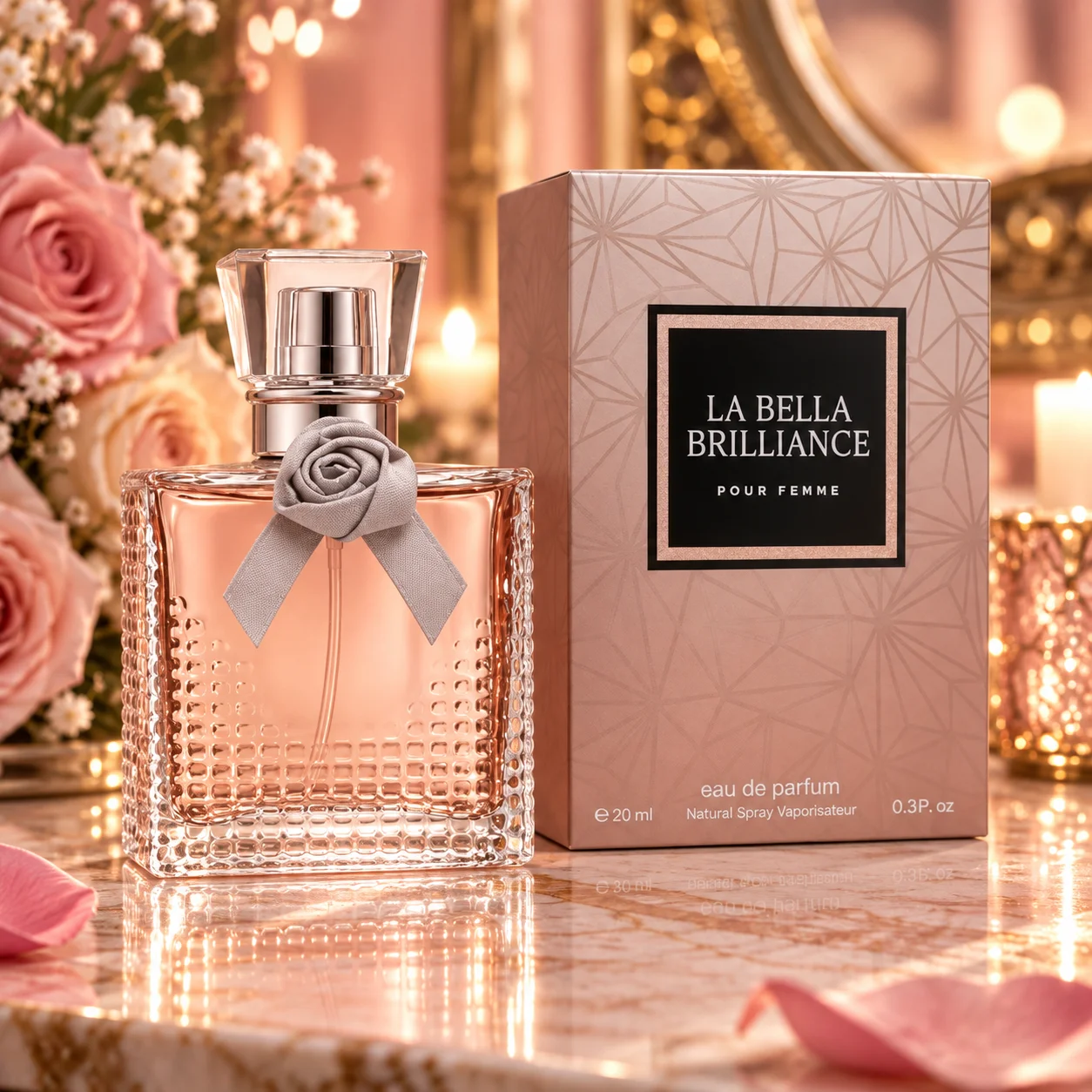 La Bella Brilliance 100 ml - Montage Brands. Parfum pour femmes aux notes fruitées, florales et douces, avec des notes de limonène frais et de citronellol délicat.