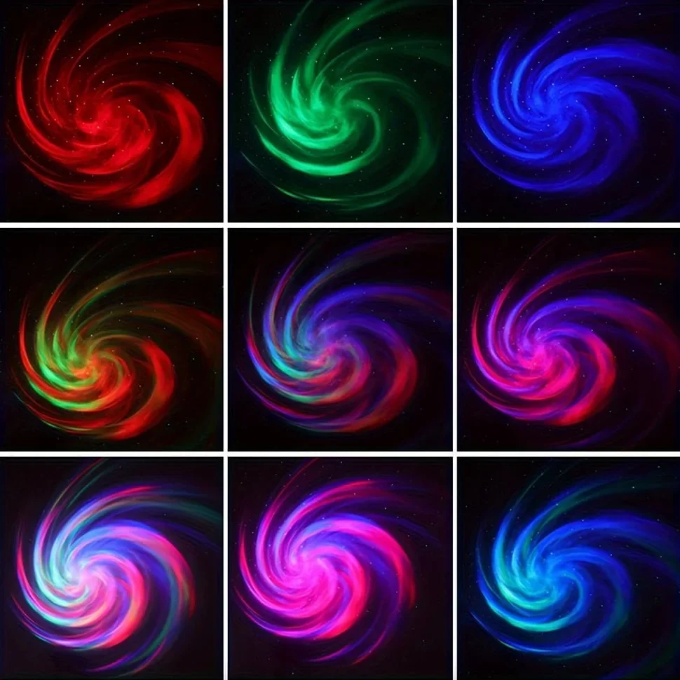 For Galaxy Star LED Projector with Water Ripple Effect - Multi-Color Night Light for Bedroom, Remote Control Included