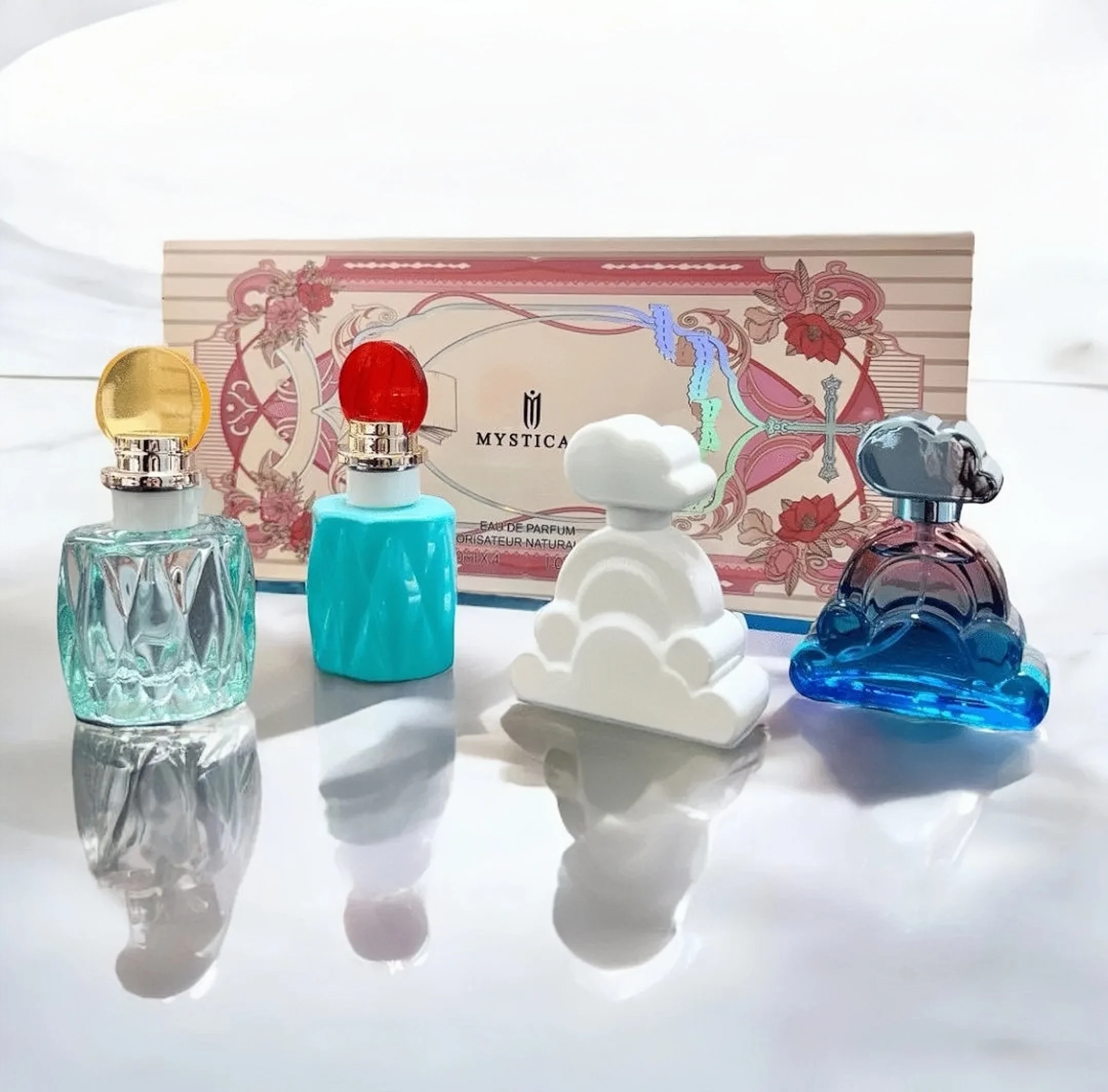 

Women's Perfume Gift Box Set (4-in-1) — Specifications: 30ml × 4 — The "Mysterious Lady" Perfume Gift Box. This fragrance set