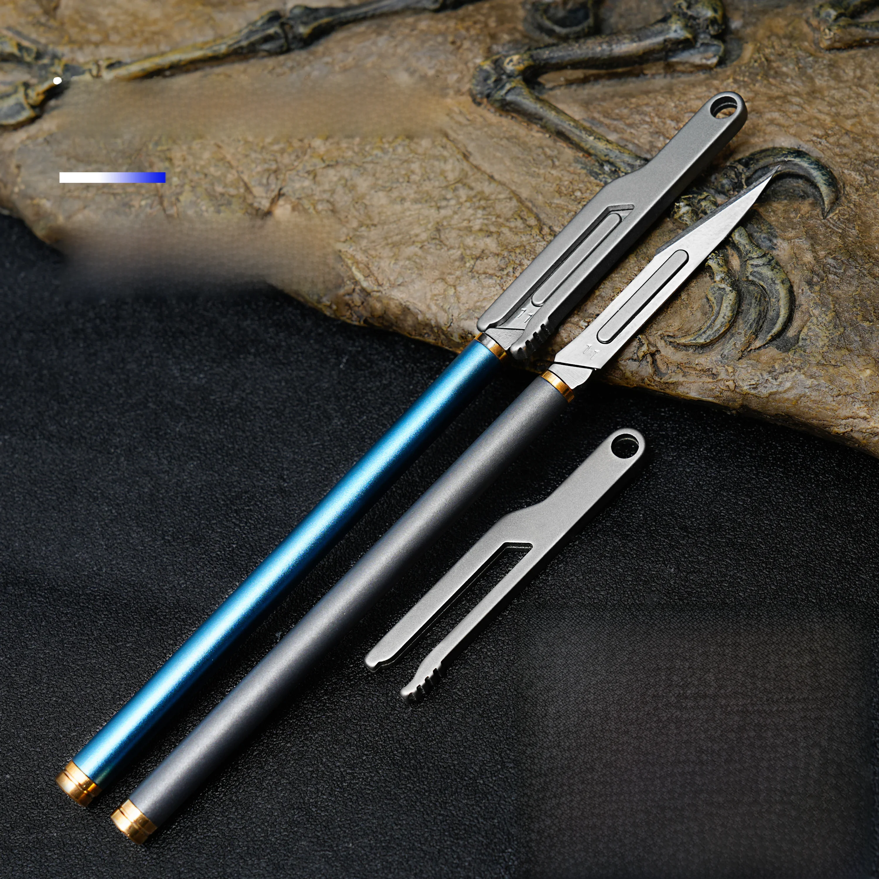 Titan legierung Skalpell Metall griff DIY Schnitz messer leicht tragbar mit Abdeckung Edelstahl