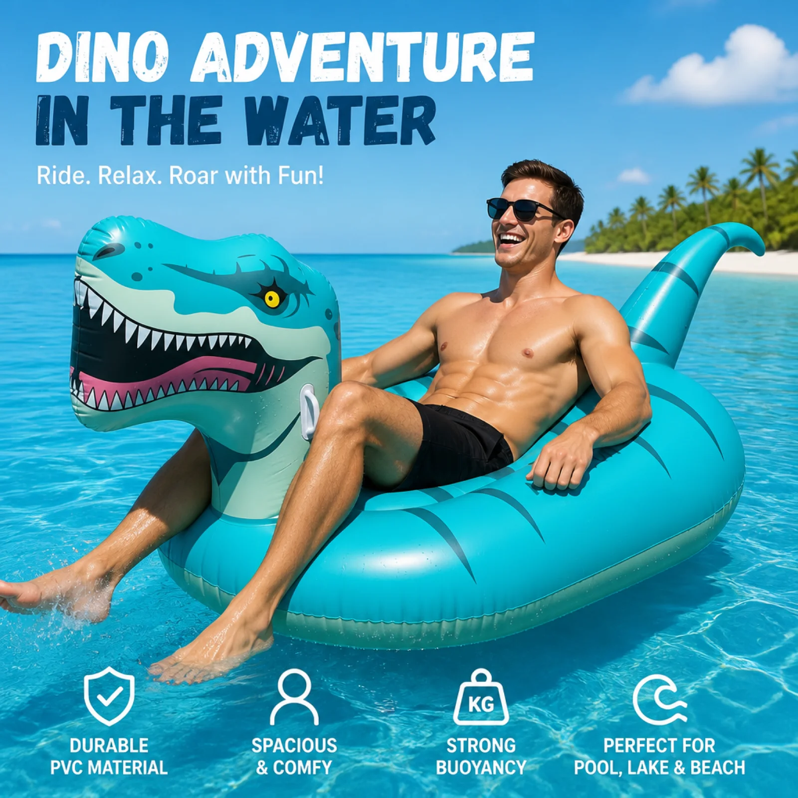 

Animal Waterborne Water Game Oversized Giant Inflatable Water Lounger Fun Designs Animal Shaped Floatie for Adults Family