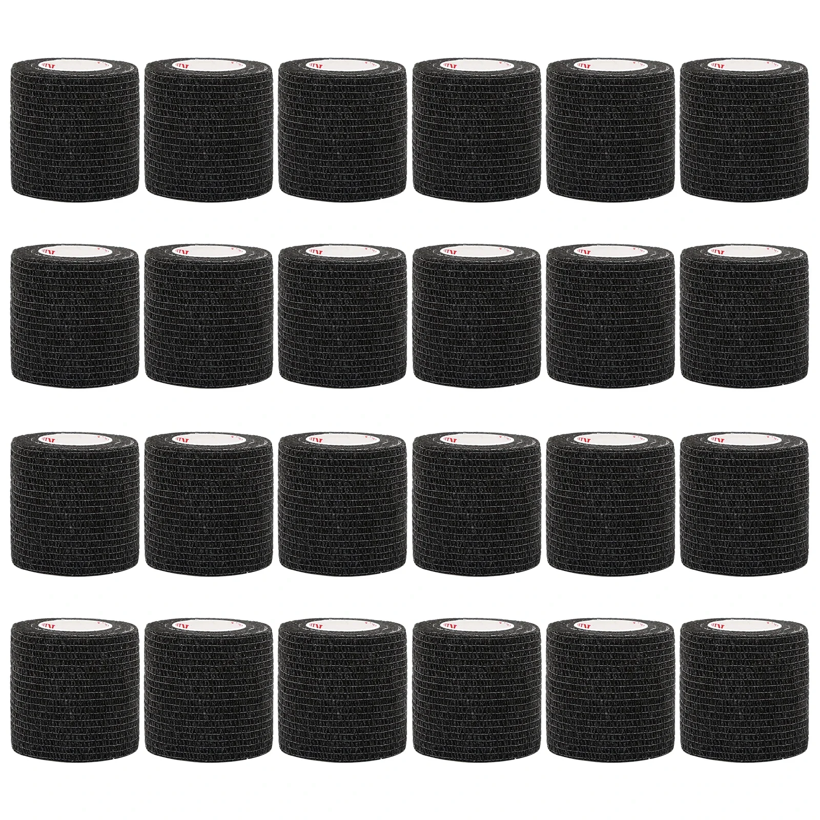 Kindmax – bandage auto-adhésif noir, 24 rouleaux, bande de doigt enveloppante Non tissée élastique et respirante pour le sport, pour les premiers secours du poignet et de la cheville