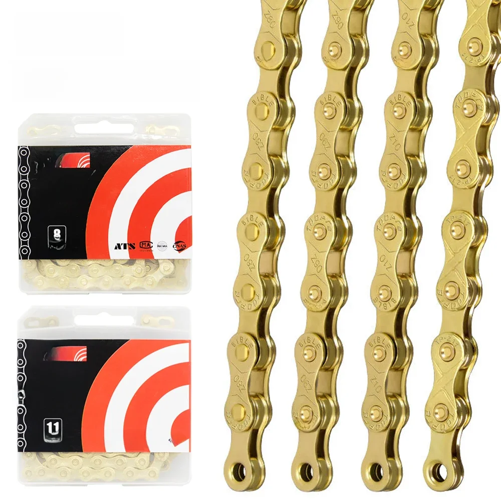 AliExpress ThinkRider Bike Chain 6 7 8 9 10 11 12 Speed Velocidade Electroplated Silver Bicycle Chain Mountain Road Bike MTB Chains Part 116 Links