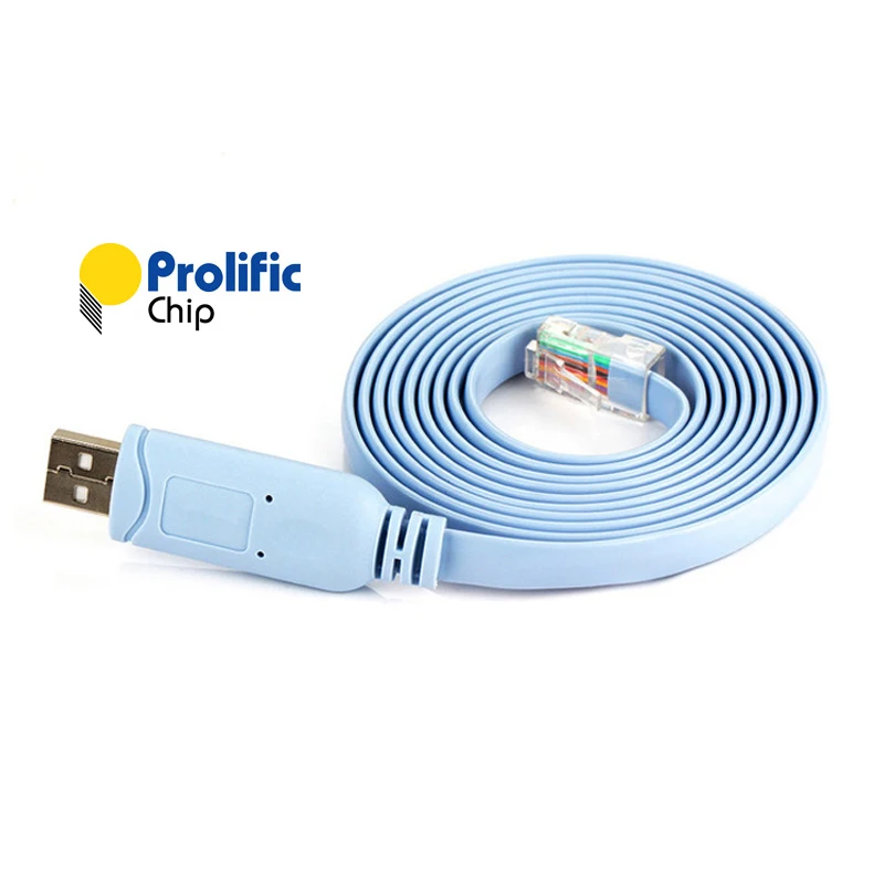 

Prolific PL2303GT USB RS232 Serial to RJ45 Console Cable for Cisco Huawei H3C HP Routers Switches Windows Mac Linux Supported