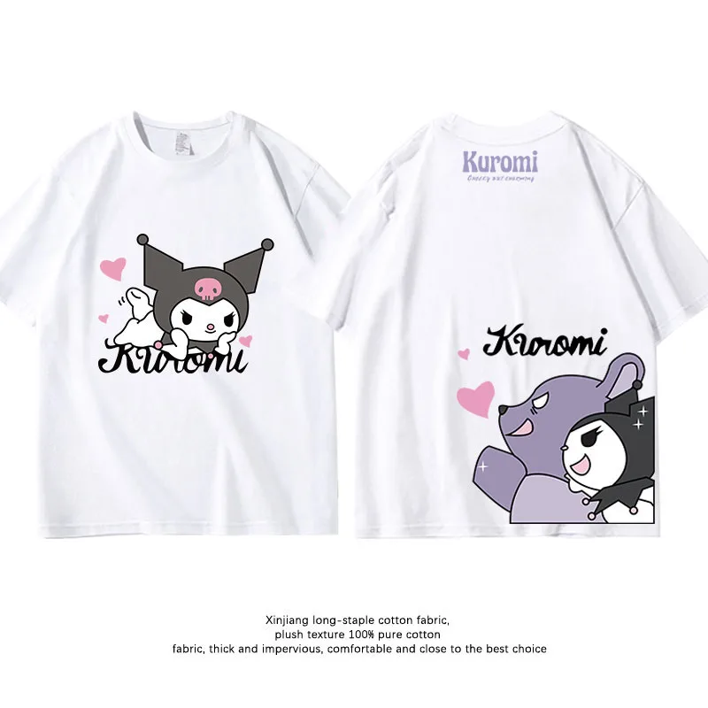 Summer New Hot-selling Kulomie Printed Children's Cotton Loose Comfortable Short-sleeved Sanrio Clothes Cute Girl T-shirt