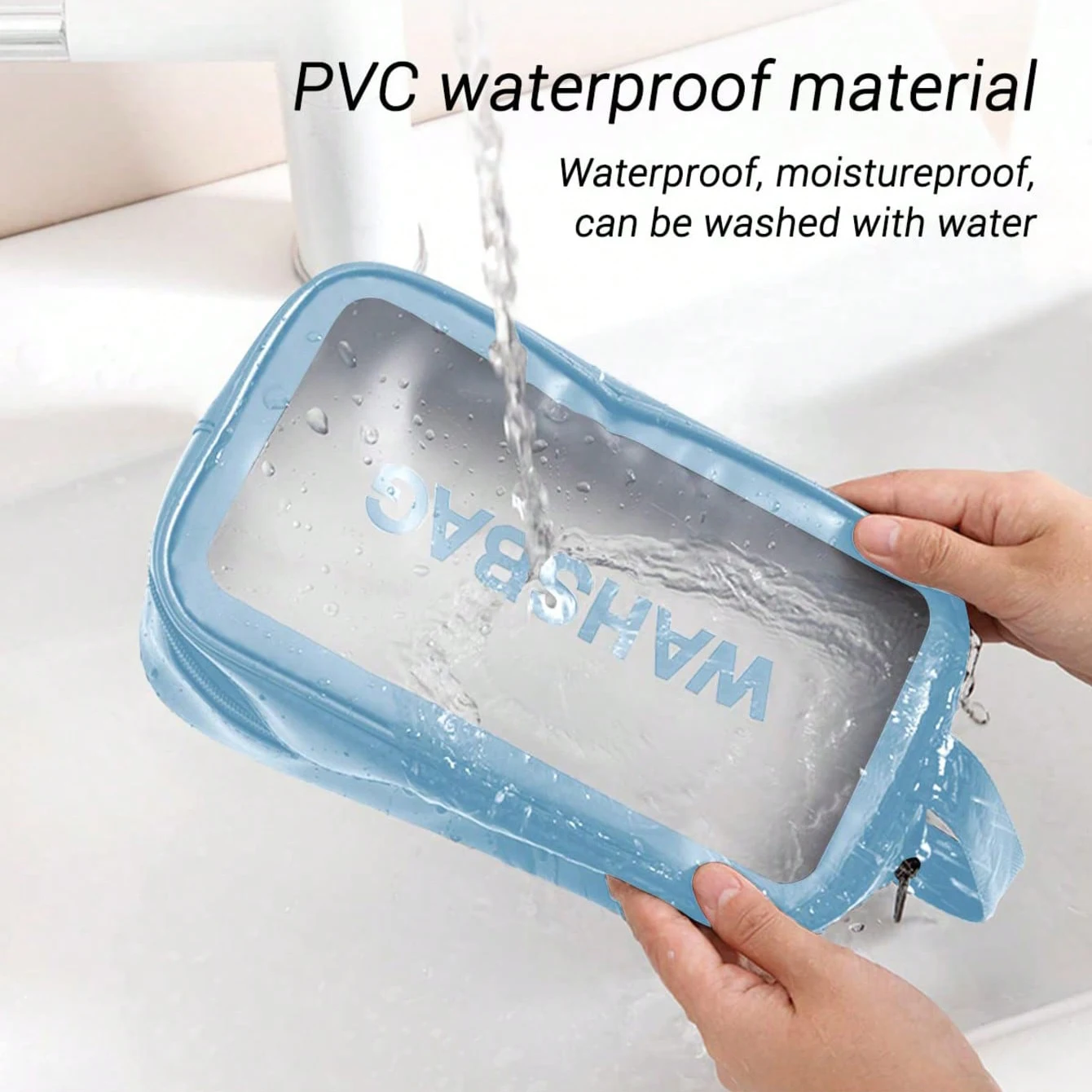 7pcs Home Skincare Set Ice Mask Roller Stainless Steel Gua Sha Board Facial Cleansing Brush Headband Waterproof Toiletry Bag view 4