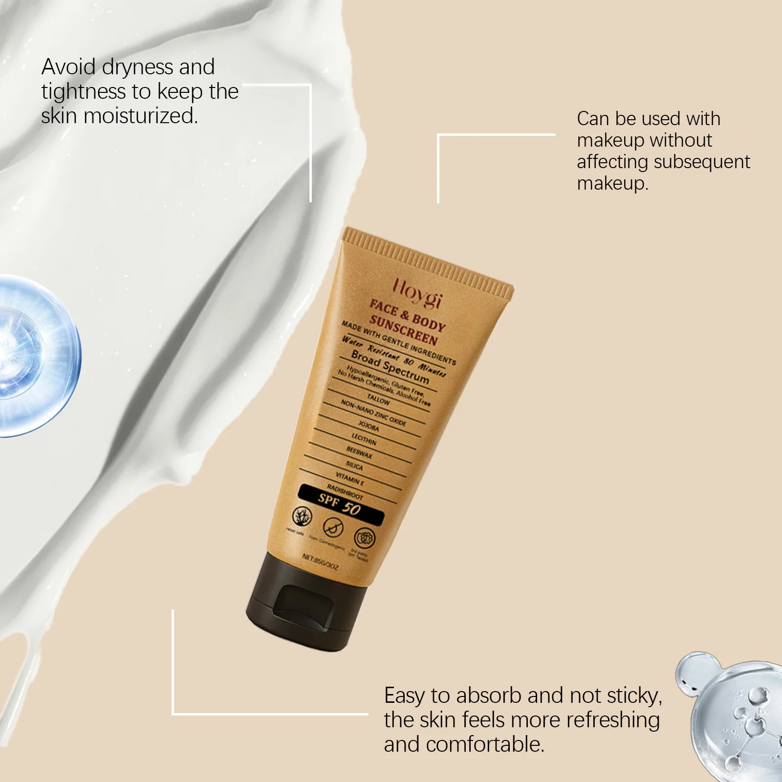 Beef Tallow Sunscreen Cream Spf50 2