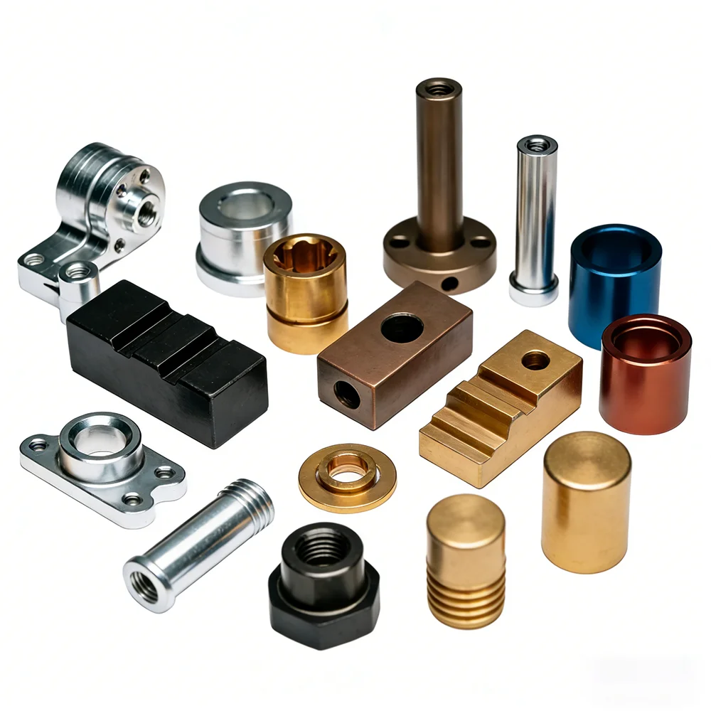 Custom industrial-grade fasteners CNC-machined parts turning and milling of aluminum steel copper  compatible with automated