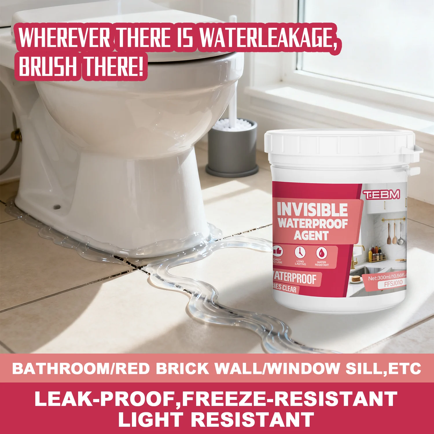 Invisible Waterproof Agent Transparent Sealing Coating Leak-Free Glue Adhesive Super Sealant Toilet Repair 100/300/500g