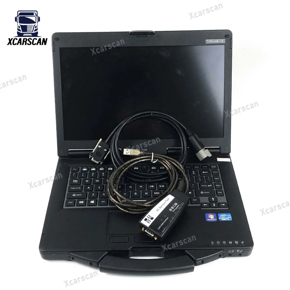 2025 forklift diagnostic scanner for hyster yale pc service tool with Toughbook CF C2 laptop ifak can usb interface tool