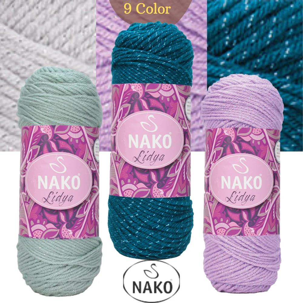 Nako Lidya Hand Knitting Yarn, 100 Grams Of 200 Meters, 11 Color, Premium Acrylic, Polyester, Yarn, Soft, Sweater, Cardigan, Blouse, Beret, Shawl, Accessory, Winter, Autumn, MADE IN TURKEY